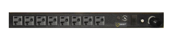 PDU de rack de base Vertiv Geist 39112, 8 prises (NEMA 5-20R), fiche NEMA 5-20P, 100-120 V, 20A, 0U, vertical