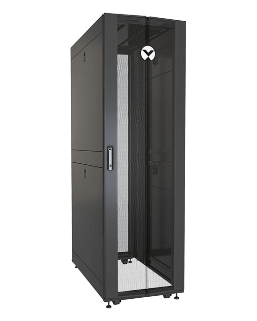 Vertiv VR VR3100SP 42U Server Rack Enclosure, 600 mm W x 1115 mm D, Shock Packaging, Black