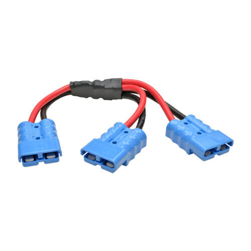 Câble répartiteur en Y Tripp Lite 48VDCSPLITTER pour certains blocs-batteries, connecteurs c.c. 175A bleus, 1 pi (0,3 m)