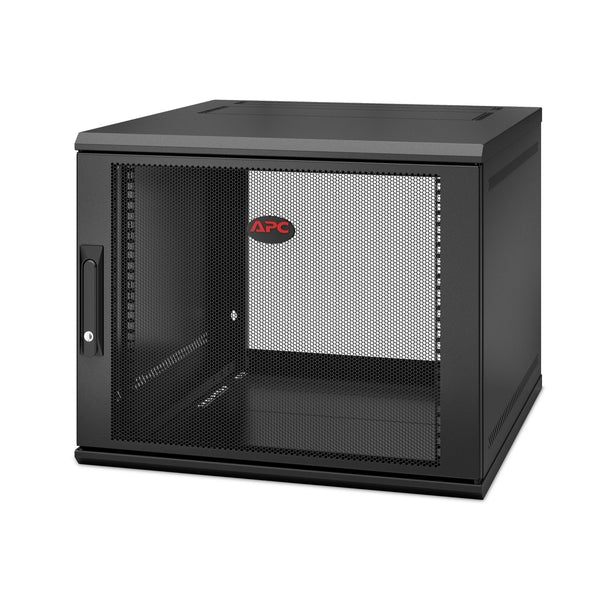 Armoire murale APC NetShelter WX AR109SH6 9U, 600 mm P, charnière simple, profondeur serveur, préassemblée