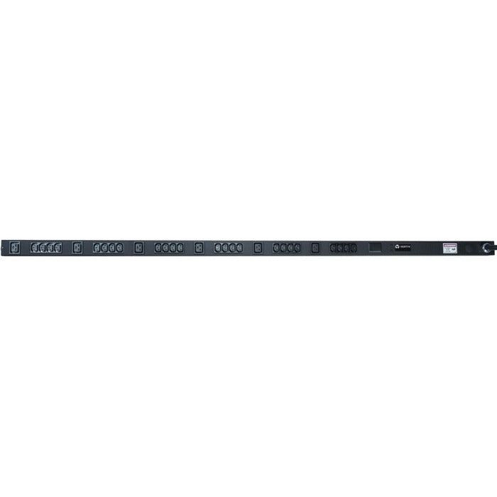 Vertiv Rpdu, Basic Standard, 20A, 208V, 3.3KW, Vertical, (24) IEC C13, (6) IEC C19, 10FT Power CORD with L6-20P, Black Powder COAT