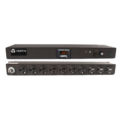 Vertiv Rack PDU - 1U, 120V, 20A, L5-20P, (10) 5-20R, Metered Standard