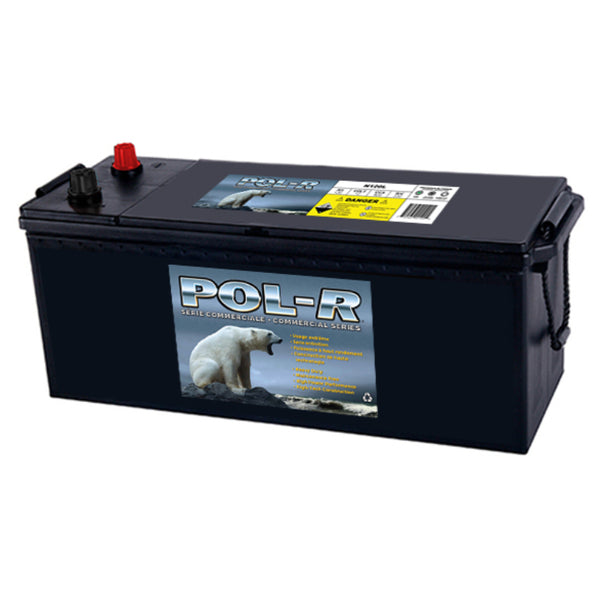 12V Commercial Starting Battery, 800 CCA, Pol-R N120L