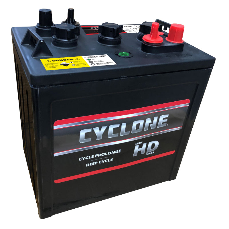 6V 230Ah Golf Cart Battery, Flooded Deep Cycle (Group GC2), Cyclone C105