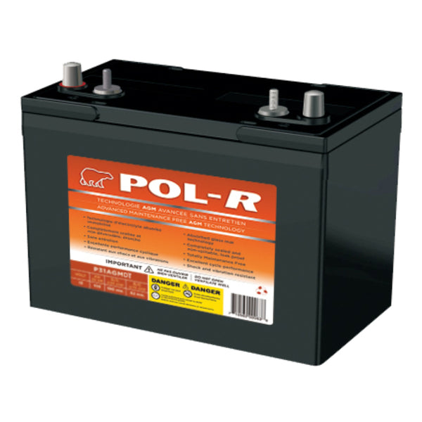Batterie à décharge profonde AGM 12 V 100 Ah (groupe 31), Pol-R P31AGMDT