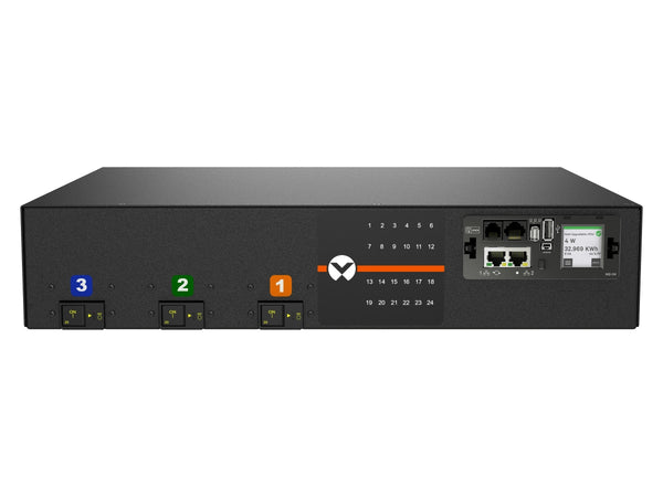 PDU de rack surveillé Vertiv Geist VP6N32A1, 24 prises (C13, C19), fiche NEMA L14-30P, 100-120/200-240 V, 30A, 0U, horizontal