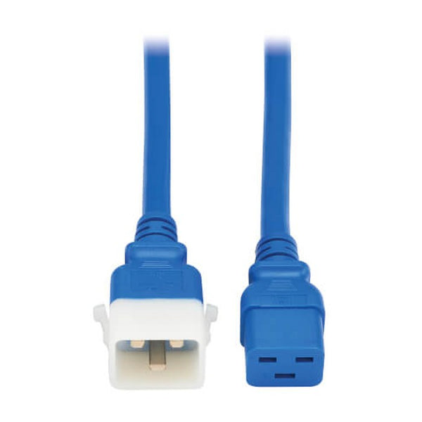 Tripp LITE Series PDU Power Cords, C19 to P-lock C20 - Heavy-duty, 20A, 250V, 12 AWG, 3 FT. (0.9 M), Blue, 6 PACK (P036-E03-ABL-6)