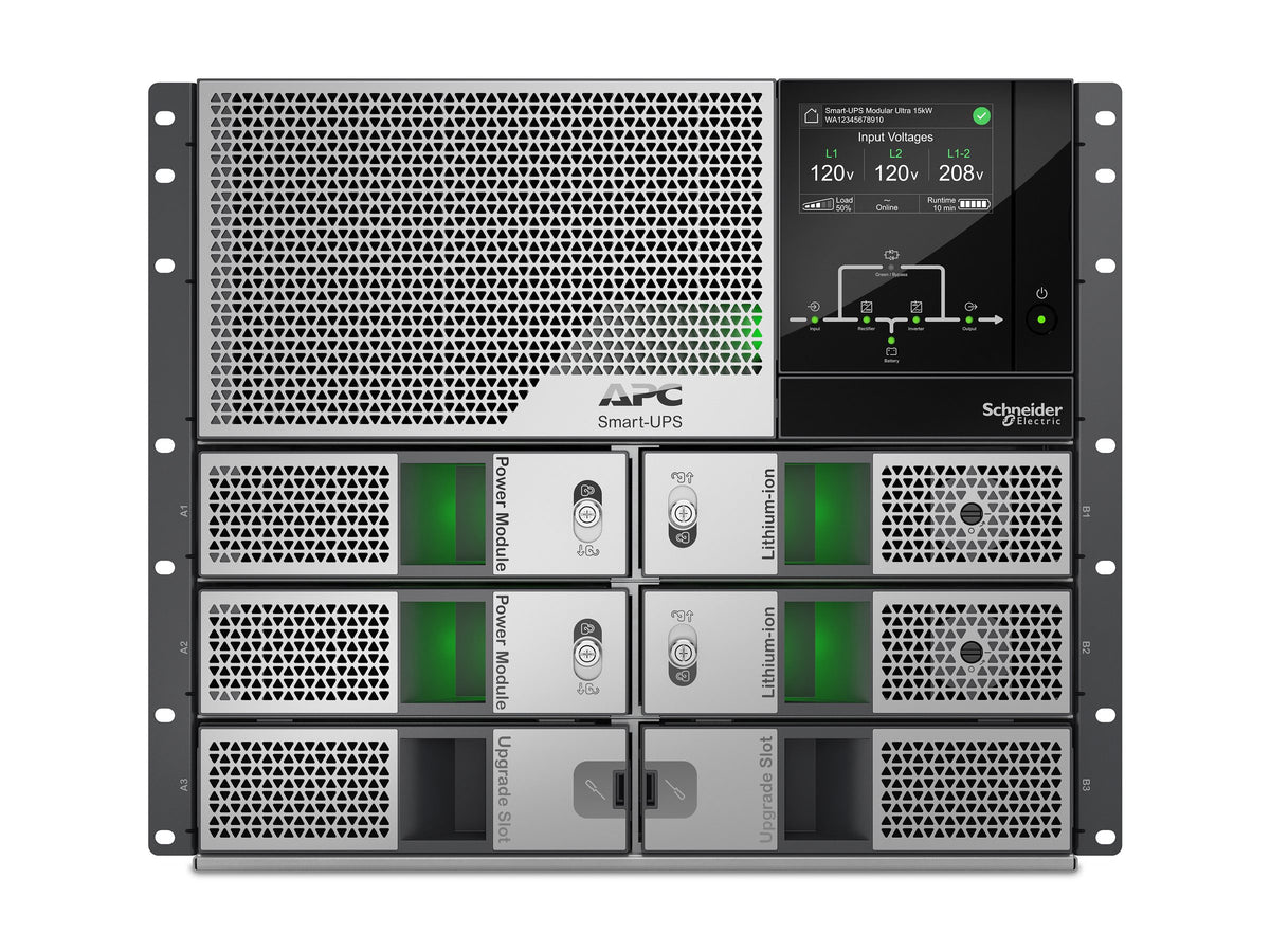 APC by Schneider Electric Smart-UPS Modular Ultra (Symmetra Modular) 10000VA Rackmount 6U 208/240V or 400V 3-Phase - SYH10K6RMI