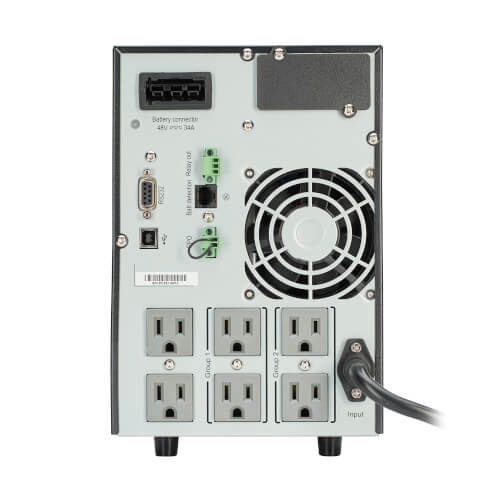 Eaton 9SX1500 1500VA / 1350W Online Double-Conversion UPS — Back view