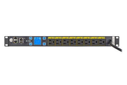 Eaton Managed Rack PDU EMAT08-10, 1U, 12 A, 120 V, NEMA 5-15P, (8) NEMA 5-15R