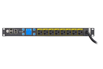 Eaton Managed Rack PDU EMAT09-10, 1U, 16 A, 120 V, NEMA L5-20P / 5-20P, (8) NEMA 5-20R