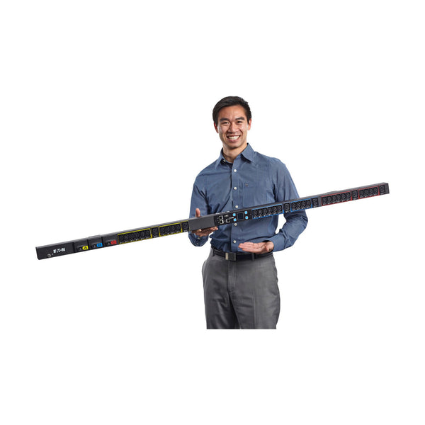 Bandeau d'alimentation (PDU) avec mesure à l’entrée pour rack Eaton EMI200-10, 0U, 24 A, 120/240 V, fiche NEMA L14-30P