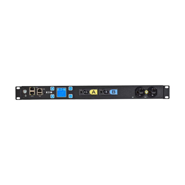 Bandeau d'alimentation (PDU) avec mesure à l’entrée pour rack Eaton EMIT03-10, 1U, 24 A, 120 V, fiche NEMA L5-30P, (12) NEMA 5-20R