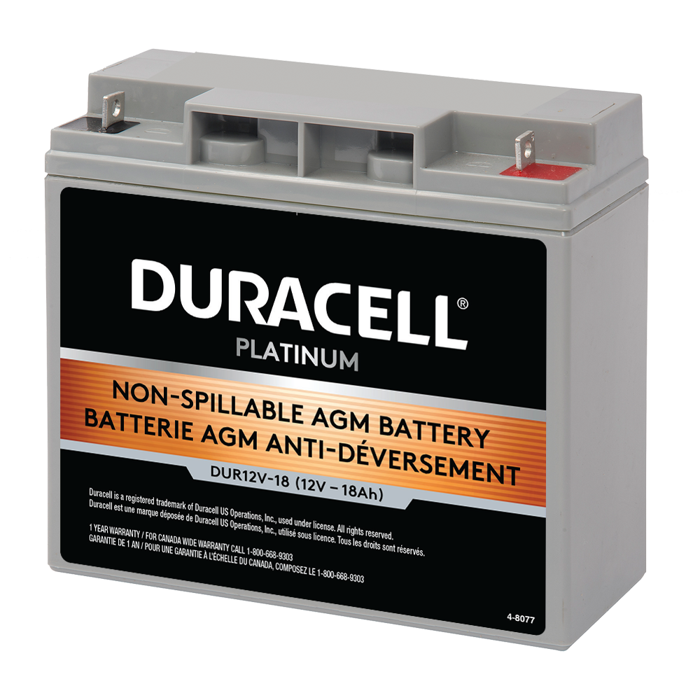 Duracell DUR12V-18, a battery of the same Duracell DUR line as the DUR12V-20