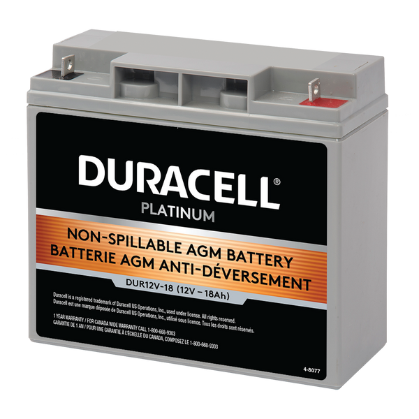 Duracell DUR12V-18, a battery of the same Duracell DUR line as the DUR12V-20