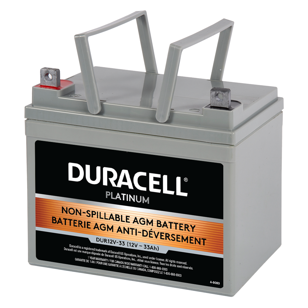 12V 33Ah Sealed Lead Acid (SLA) AGM Battery, Duracell DUR12V-33