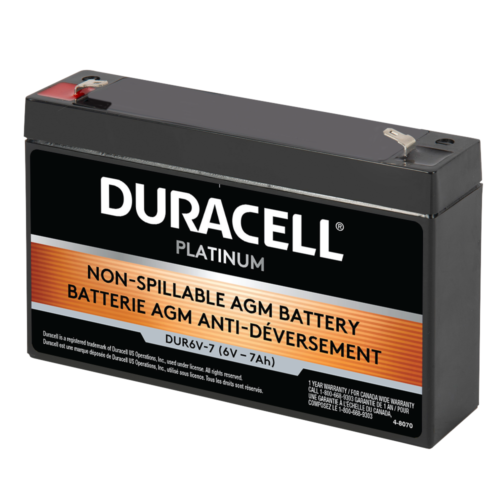 Duracell DUR6V-7, a battery of the same Duracell DUR line as the DUR12V-2.2