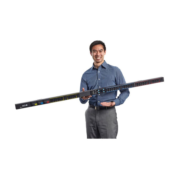 PDU de rack géré Eaton EMA327-10, 0U, entrée L21-30P, 8,64 kW, 120/208 V, 24 A, triphasé, prises : (18) C13, (6) C19