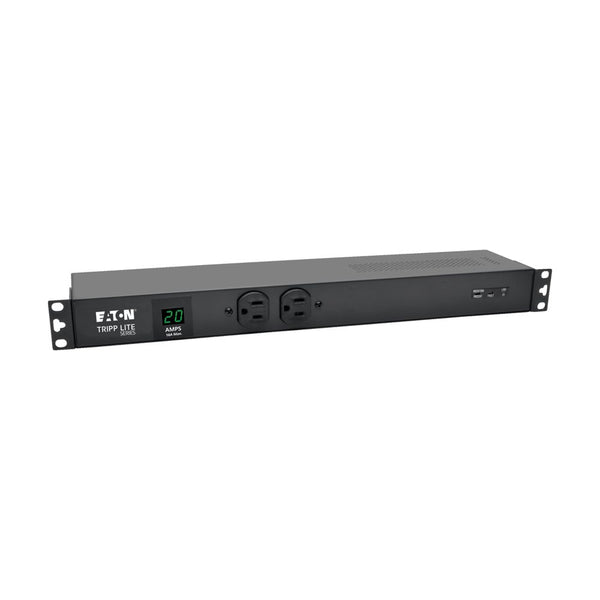 PDU monophasé avec compteur local Tripp Lite PDUMH20-ISO avec suppression des surtensions ISOBAR, 3840 joules, 1U, entrée L5-20P/5-20P, 2 kW, 100-127 V, 16 A, 14 prises : (12) 5-20R, (2) 5-15R, cordon de 15 pi
