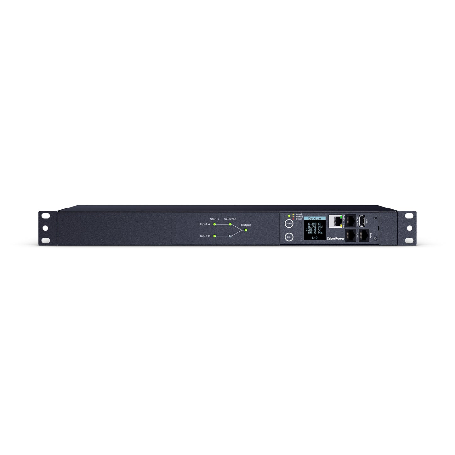 CyberPower Switched ATS PDU 15A120V 1U 10 Outlets