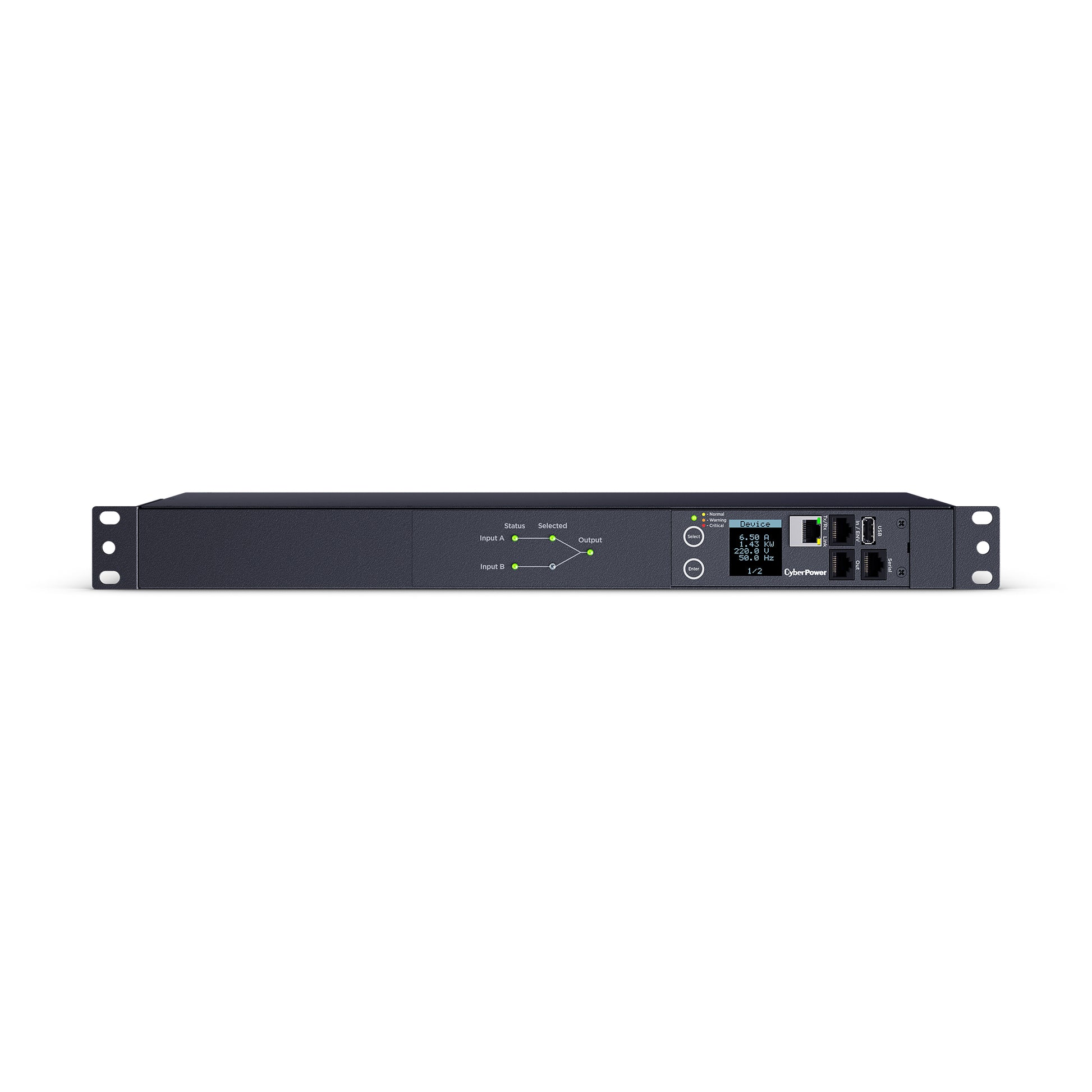 CyberPower Switched ATS PDU 15A208V 1U 12 IEC Outlets