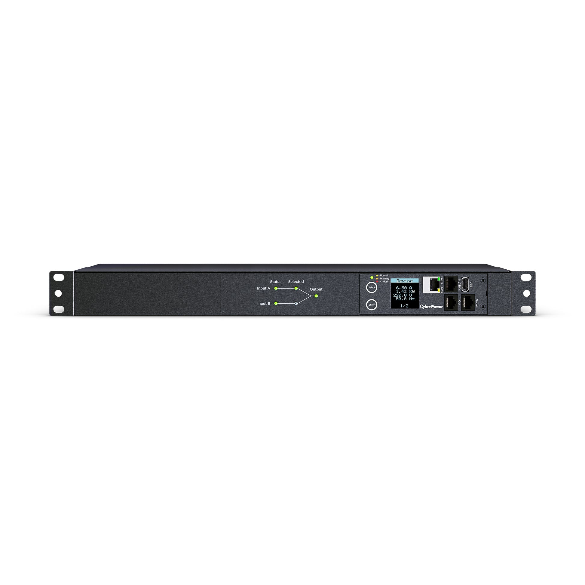 CyberPower Switched ATS PDU 20A208V 1U 10 IEC Outlets