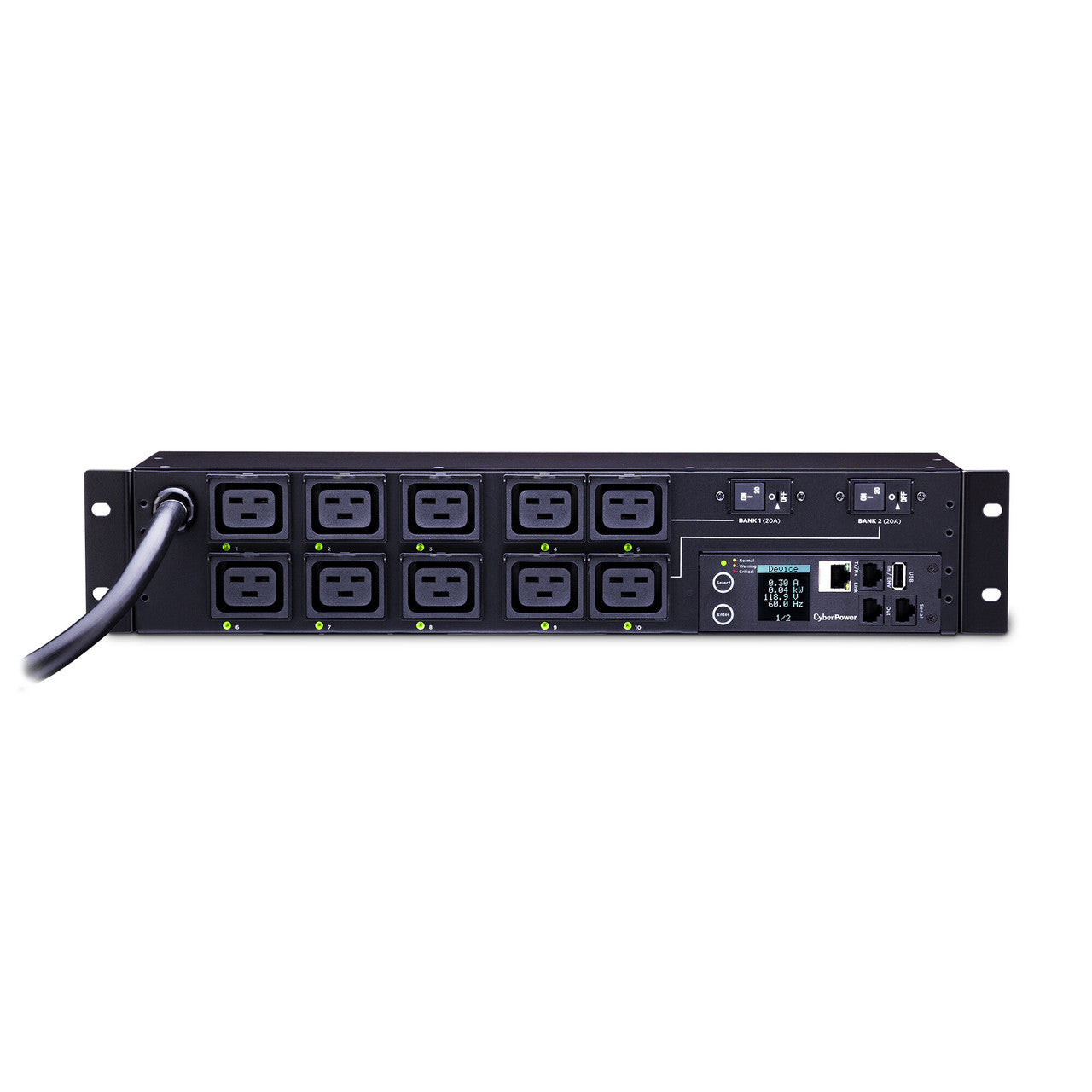 CyberPower PDU81009 - Barre de distribution (PDU) 30A 208V mesurée par prise, garantie 3 ans
