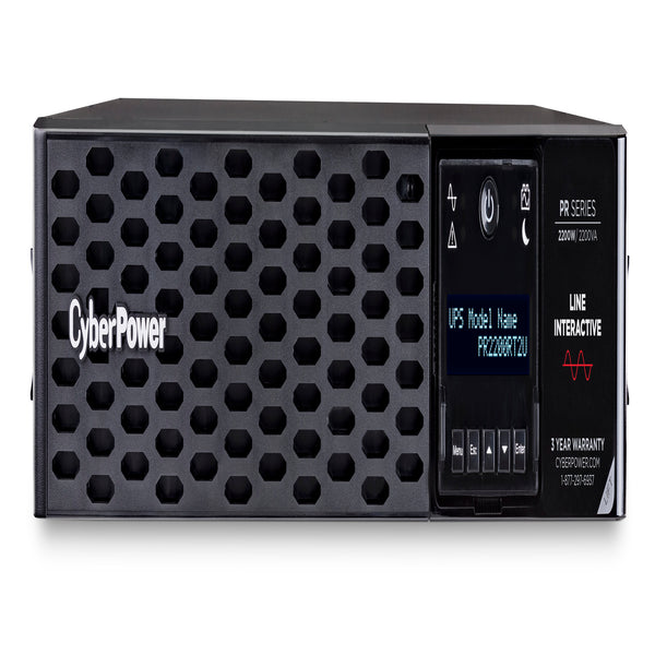CyberPower Smart App Sinewave PR2200RT2U 2200 VA / 2200 W Rack/Tower Line-Interactive UPS 120 V