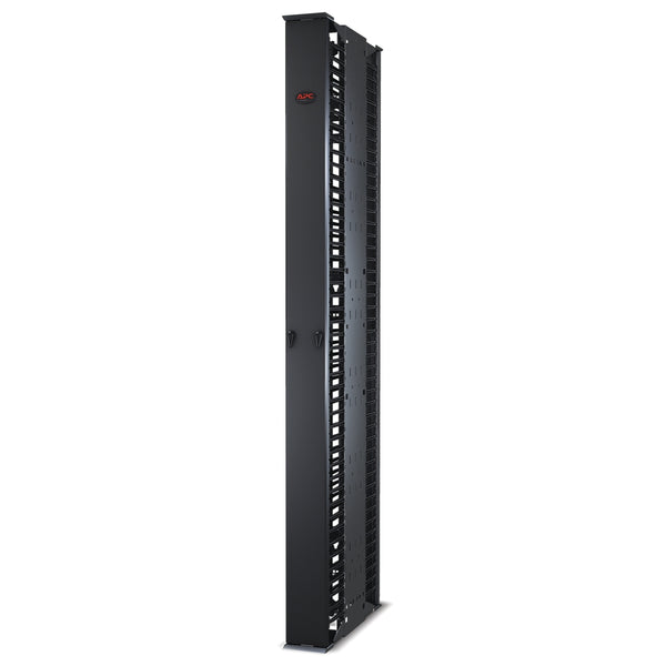 Gestionnaire de câbles vertical APC Performance AR8625 pour bâtis à 2 et 4 montants, 84 po H x 6 po L, double face avec portes