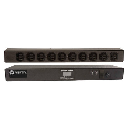 Vertiv Rack PDU - 1U, 120V, 15A, 5-15P, (10) 5-15R, Metered Surge
