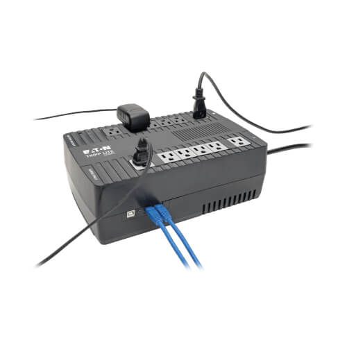 Tripp Lite AVR750U 750VA / 375W Line-Interactive UPS — Angled view