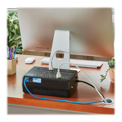 Tripp Lite AVR750UNC 750VA / 375W Line-Interactive UPS — Angled view