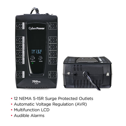 CyberPower AVRG750LCD 750VA UPS line-interactive - en utilisation