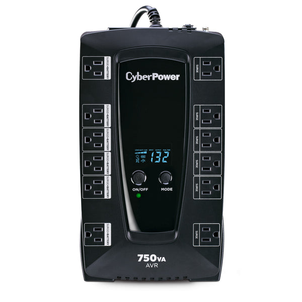 CyberPower AVRG750LCD 750VA Line Interactive UPS — Front view