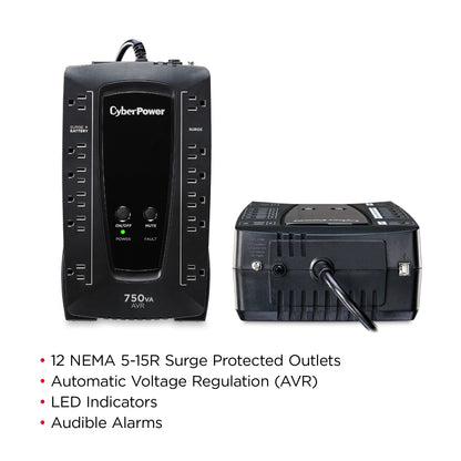 CyberPower AVRG750U 750VA / 450W Line Interactive UPS — In use
