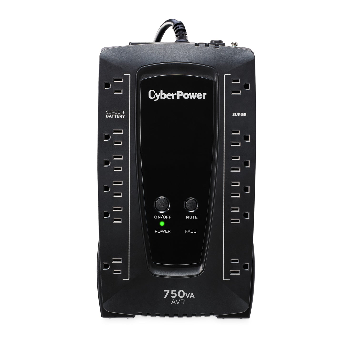 CyberPower AVRG750U 750VA / 450W Line Interactive UPS — Left angle