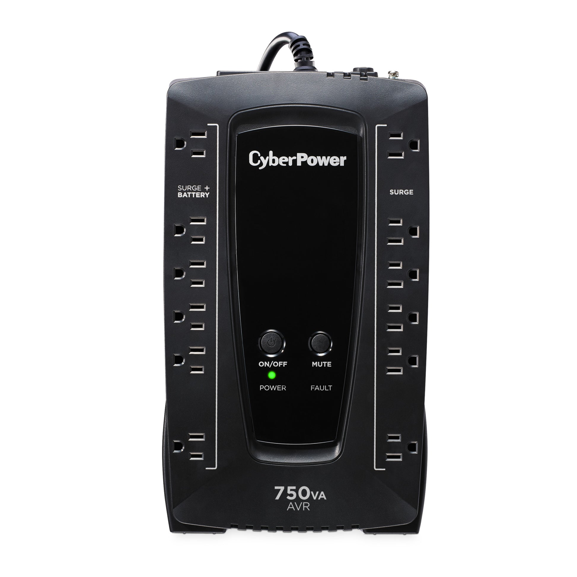 CyberPower AVRG750U 750VA / 450W Line Interactive UPS — Left angle