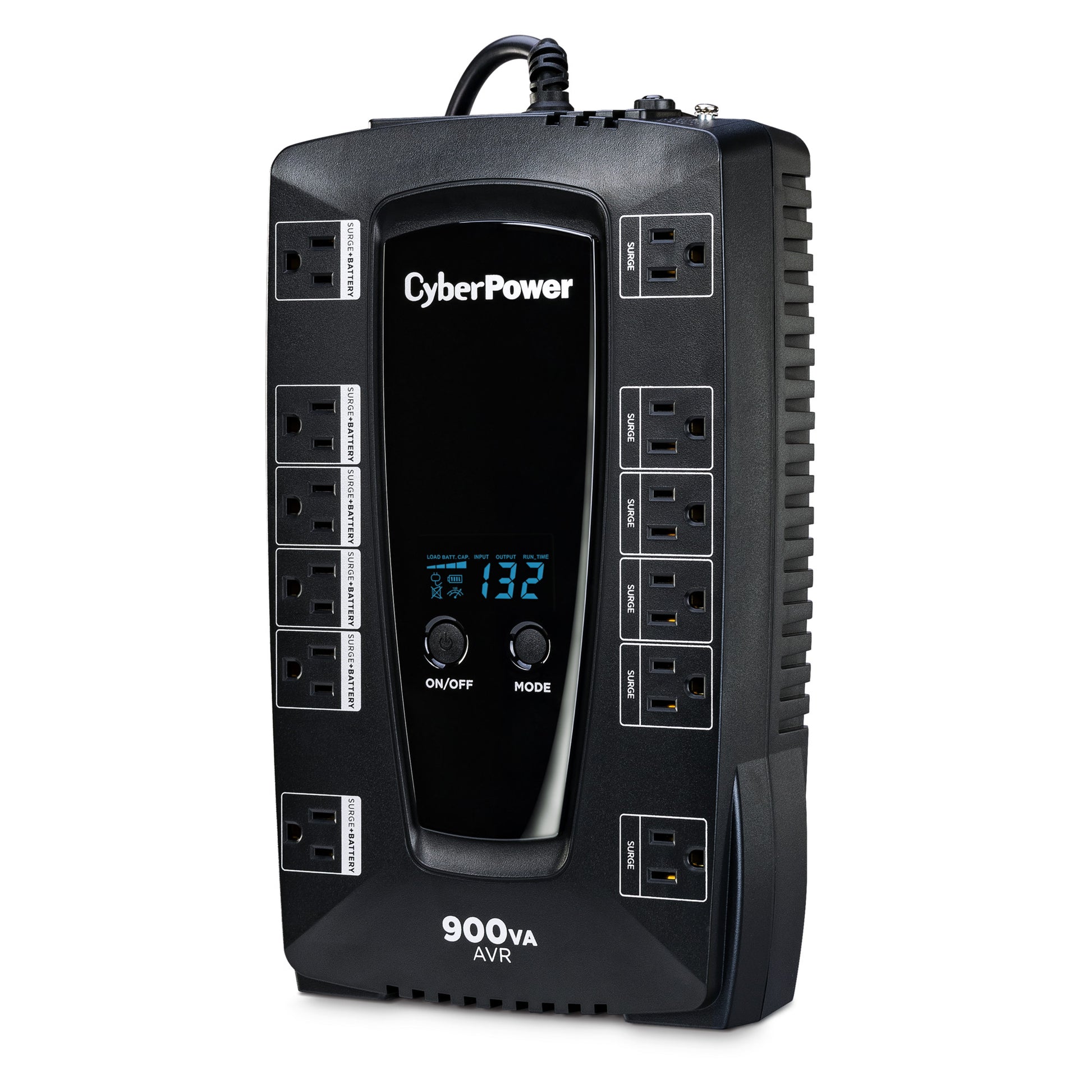 CyberPower AVRG900LCD 900VA Line Interactive UPS — Left angle