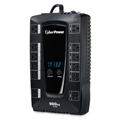 CyberPower AVRG900LCD 900VA Line Interactive UPS — Left angle