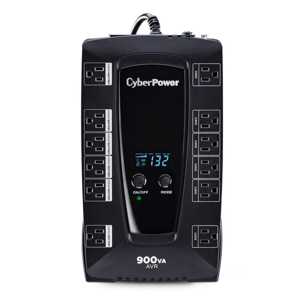 CyberPower AVRG900LCD 900VA Line Interactive UPS — Front view