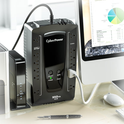 CyberPower AVRG900U 900VA Line Interactive UPS (Mini-Tower) — Right angle