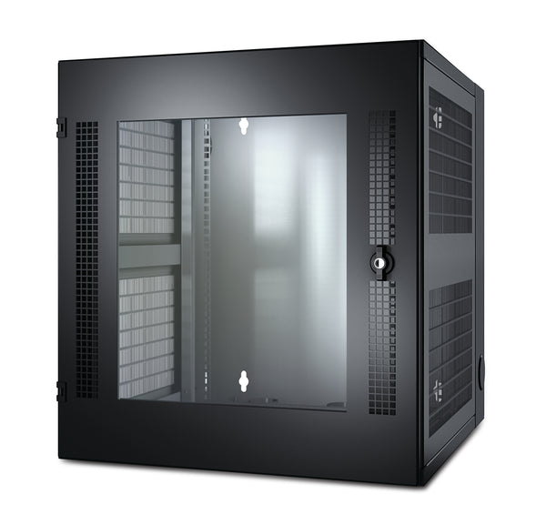 Armoire murale APC NetShelter AR100 13U, porte vitrée, double charnière, profondeur serveur