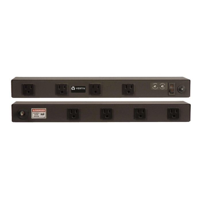 Vertiv Rack PDU - 1U, 120V, 15A, 5-15P, (8) 5-15R, Basic Surge