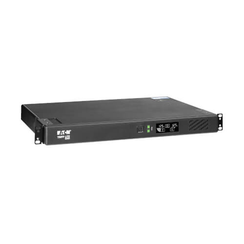 Tripp Lite BC1000RT1ULNC 1000VA / 750W Standby UPS (Rackmount (1U)) — Angled view