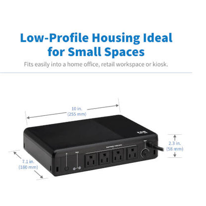Tripp Lite BC600R 600VA / 300W Standby UPS — Angled view