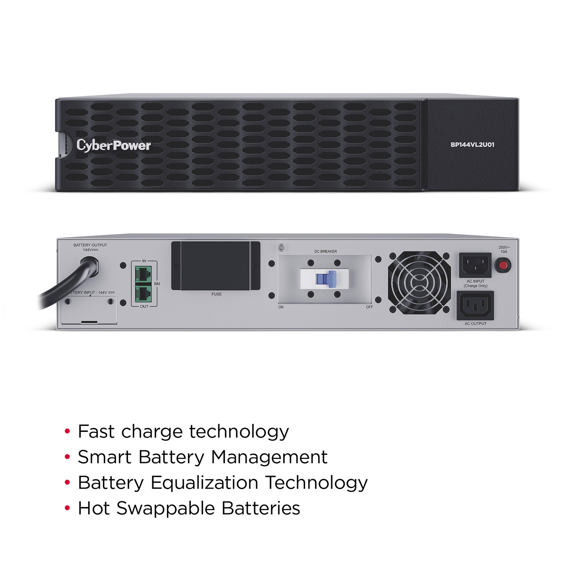 CyberPower BP192VL2U01 Extended Battery Module (Rack/Tower) — Left angle