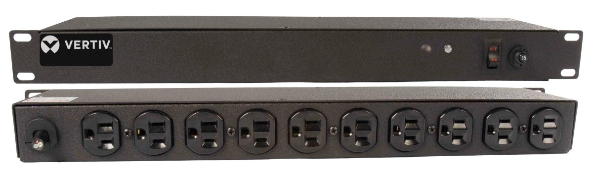 Vertiv Rack PDU - 1U, 120V, 15A, 5-15P, (10) 5-15R, Basic Standard