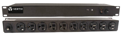 Vertiv Rack PDU - 1U, 120V, 15A, 5-15P, (10) 5-15R, Basic Standard