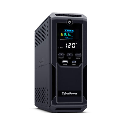 CyberPower BRG1500AVRLCD2 1500VA / 900W Line Interactive UPS (Mini-Tower) — Right angle