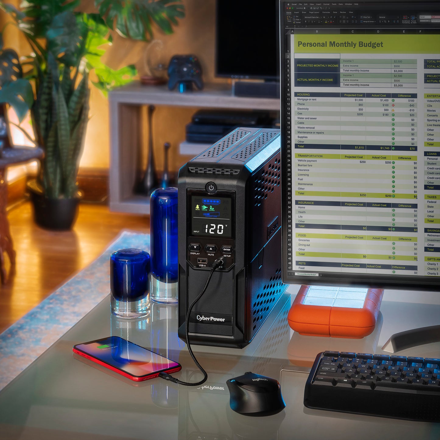 CyberPower BRG1500AVRLCD2 1500VA / 900W Line Interactive UPS (Mini-Tower) — Feature detail
